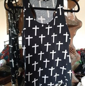 Cross pattern tank top